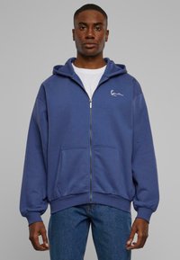 Karl Kani - KM-ZH011-092-12 KK CHEST SIGNATURE ESSENTIAL HOODIE - Felpa con zip - dark blue Immagine in miniatura 1