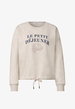 Street One, LONG-SLEEVE SWEATSHIRT WITH SLOGAN - Sudadera - stone sand mel.