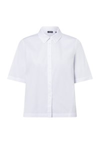 Witte short-sleeve overhemd met knopen en een klassieke kraag. Gemaakt van lichtgewicht katoenmateriaal. Bevat een subtiele logo op de borst.