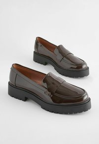Next WIDE FIT FOREVER COMFORT CHUNKY LOAFERS - Scarpe senza lacci - brown