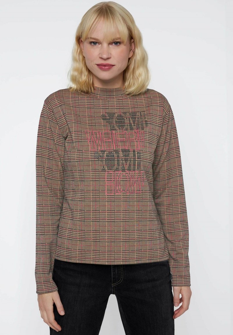 GINA LAURA KARO, STATEMENT, STEHKRAGEN, LANGARM Sweatshirt schwarz