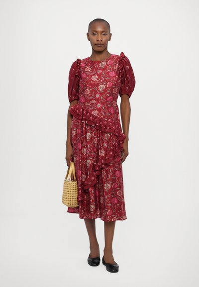 Sea FAMKE PRINT PUFF DRESS - Vestido informal - magenta