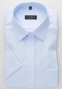 Eterna UNIFARBENES POPELINE KURZARMHEMD - COMFORT FIT - Businesshemd - hellblau