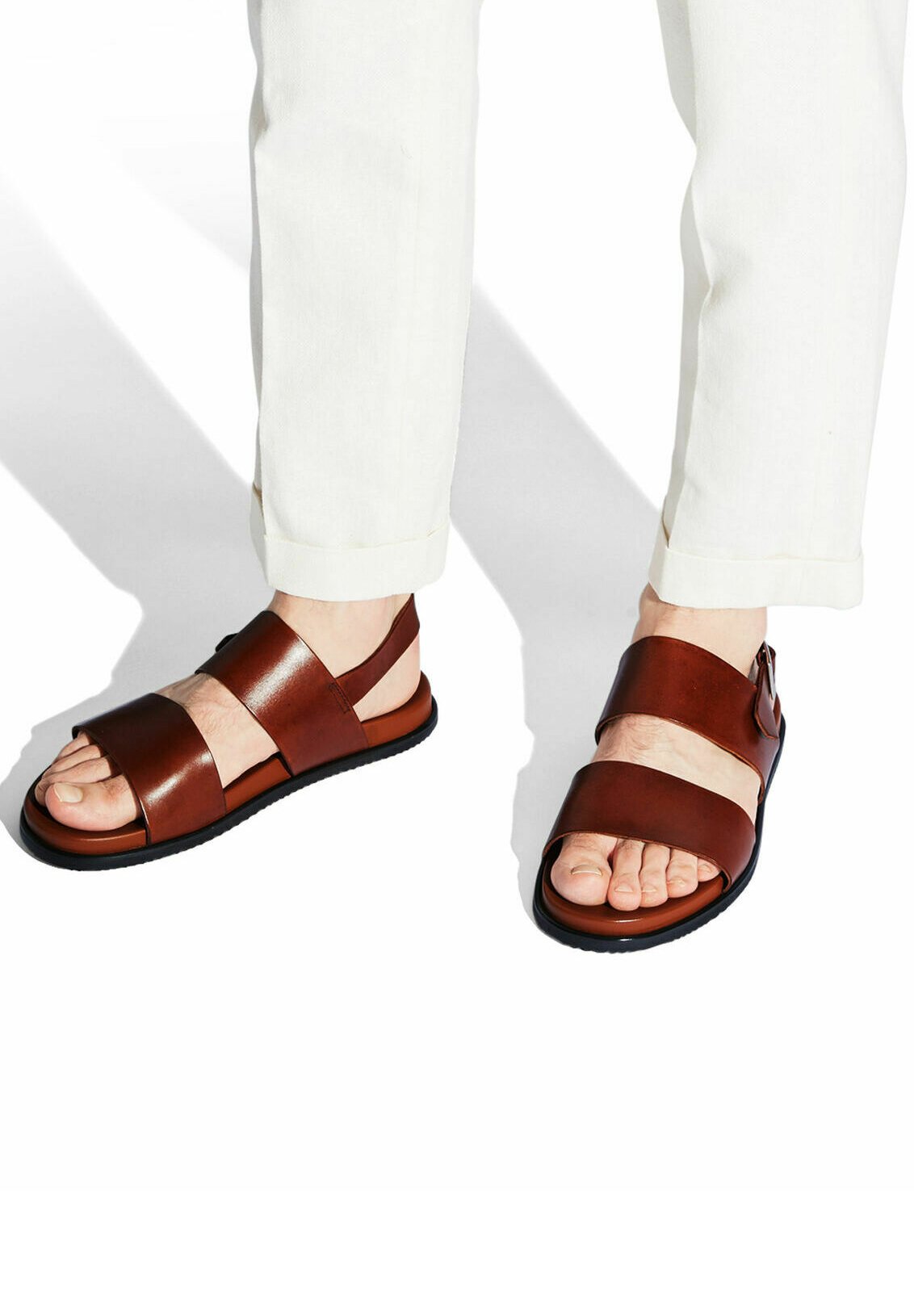 Scarosso ANTONIO - Sandalias - cognac calf/coñac - Zalando.es