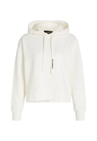 KARL LAGERFELD ASYMMETRIC CROPPED OVERSIZED - Majica s kapuljačom - cannoli cream