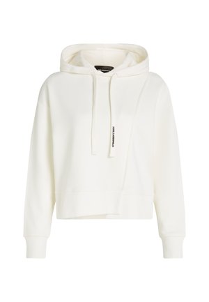KARL LAGERFELD ASYMMETRIC CROPPED OVERSIZED - Majica s kapuljačom - cannoli cream