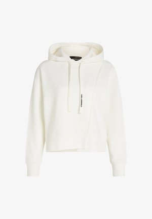 KARL LAGERFELD ASYMMETRIC CROPPED OVERSIZED - Majica s kapuljačom - cannoli cream