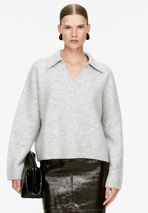 Strickpullover - grey melange