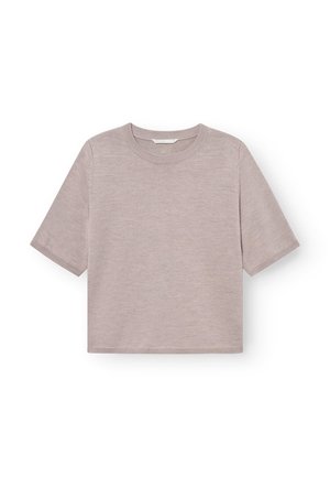 SHORT SLEEVE KEEP ME - Basic T-shirt - warm sand melange