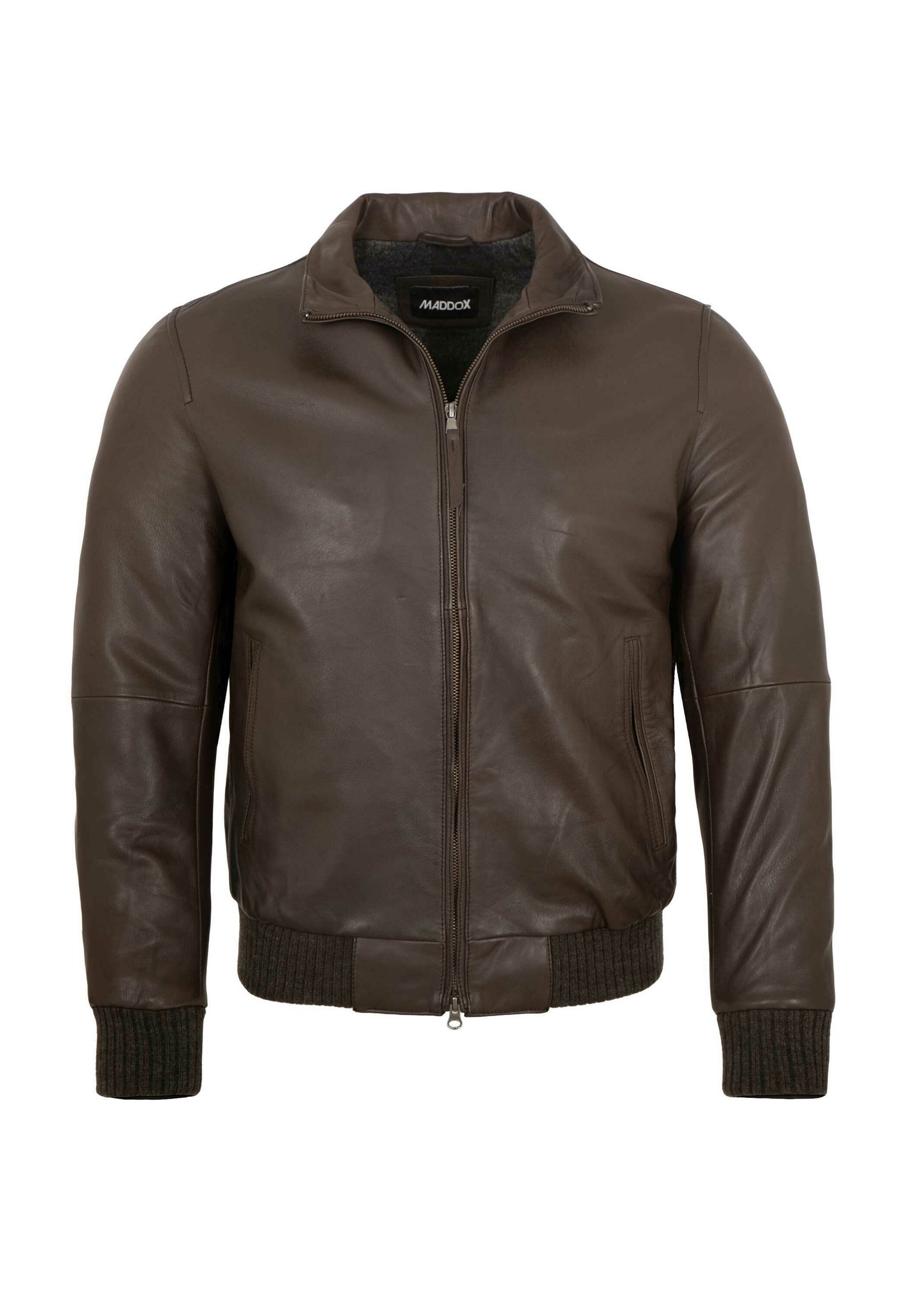 Mark Maddox CARLOS - Leather jacket - braun/brown - Zalando