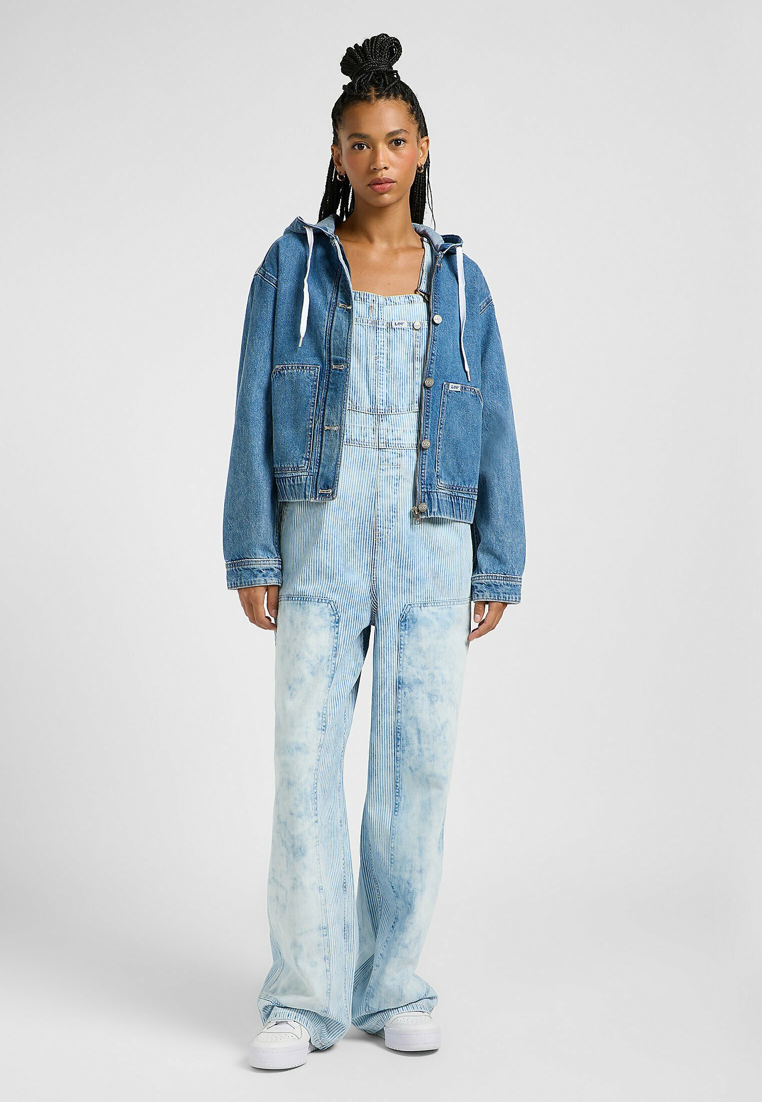 Lee UNLINED UTILITY LOOSE FIT - Denim jacket - fly fishing/blue