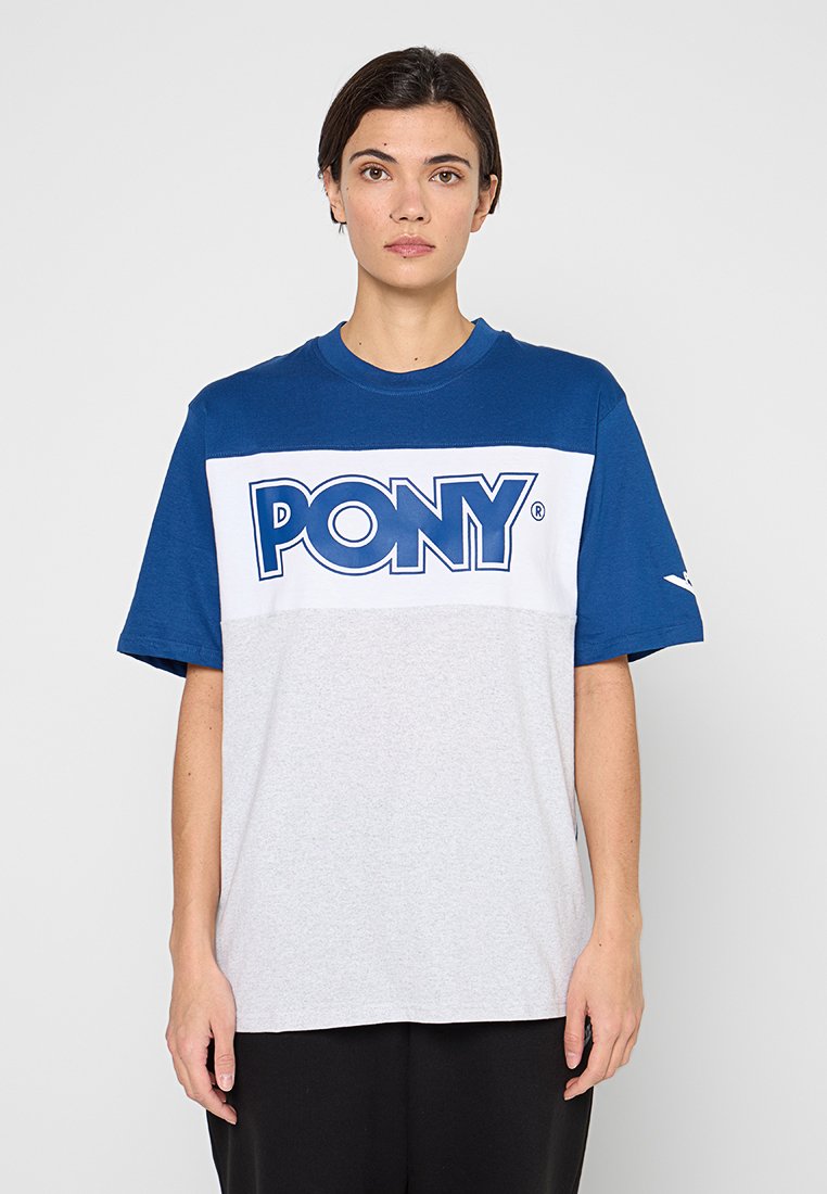Pony T-shirt print donkerblauw Pony T-shirt print donkerblauw