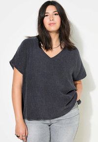 Studio Untold CAP SLEEVE - Bluse - black