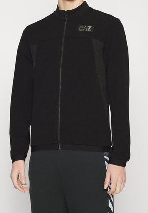 Felpa con zip - black