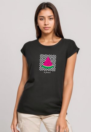 Print T-shirt - black