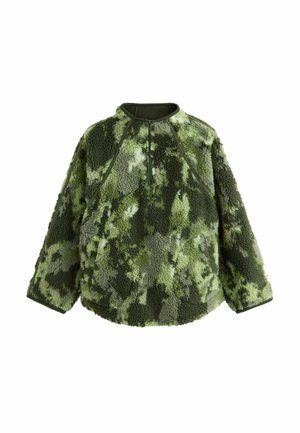 Felpa in pile - khaki camo