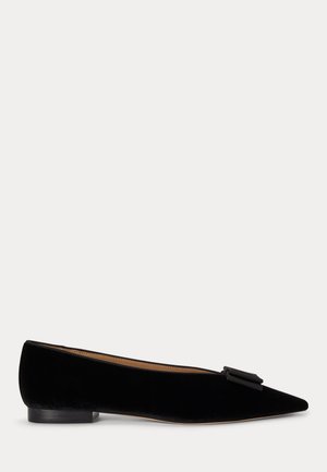 Lauren Ralph Lauren, AUDRI BOW-TRIM VELVET BALLET FLAT - Ballerines - black/black