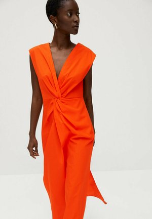 WITH GATHERED WAIST - Day dress - orange