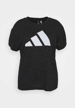 WIN 2.0 SPORTS PRIMEGREEN T-SHIRT LOOSE - Print T-shirt - black melange