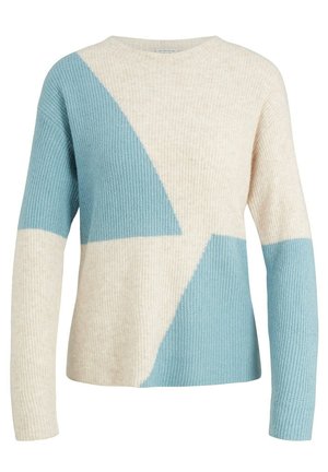 Jumper - beige mint color block