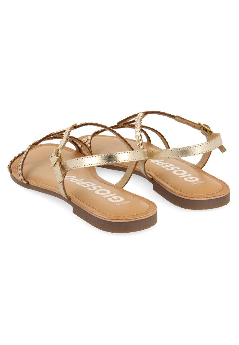 GIOSEPPO Sandales Lelex Femme - Sandales Romaines Cuir Argentées Confortables