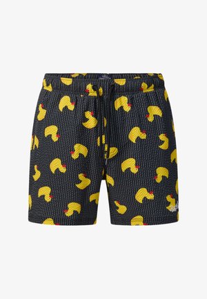 Blount & Pool, HAWAII BEACH SHORTS - Badeshorts - black stripe yellow duck