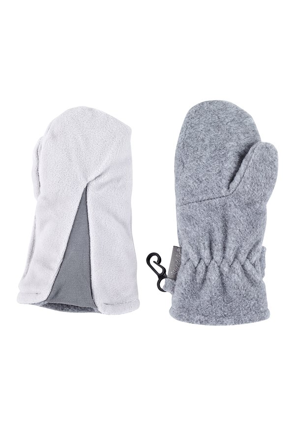 FÄUSTLINGE MICROFLEECE UNI – Fäustling – silber melange