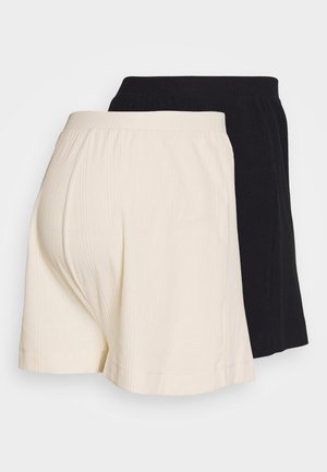 2 PACK  - Pantaloni scurți - black/ beige