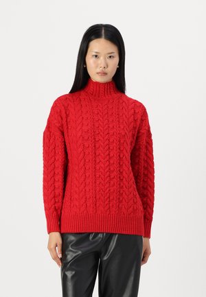 Vero Moda VMMIRAND LONG VIP - Jersey de punto - salsa
