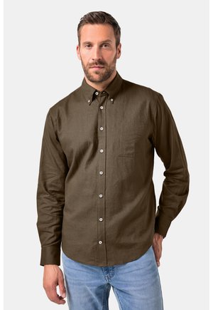 LANGARM, BUTTONDOWN-KRAGEN, MODERN FIT - Overhemd - light brown