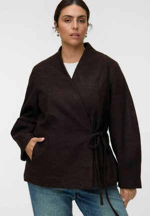 Vero Moda Curve, JACKET VMCLORETTA JACKET - Veste mi-saison - chocolate torte