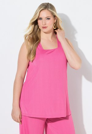 Ulla Popken SQUARE NECK A-LINE TANK - Top - pink