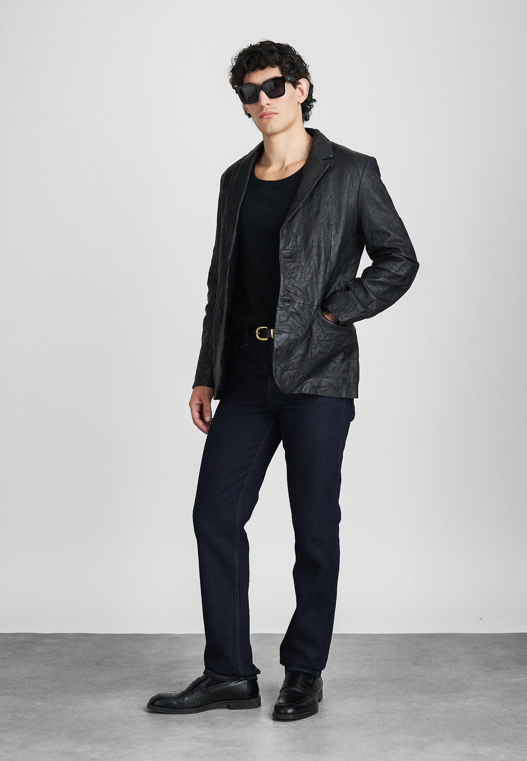 Zadig & Voltaire VALFRIED CRINKLE - Leather jacket - black