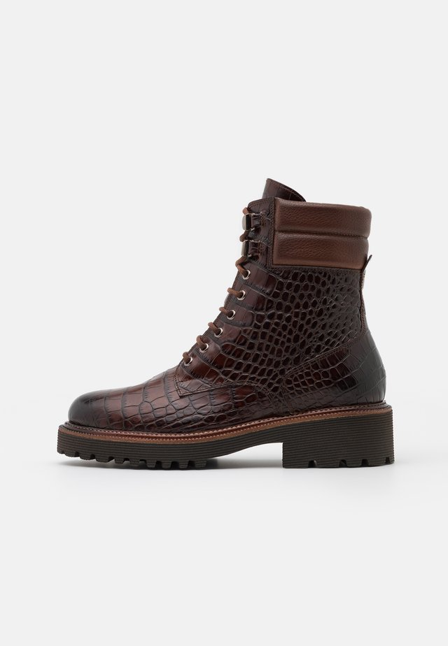 KIARA - Bottines à lacets - cacao