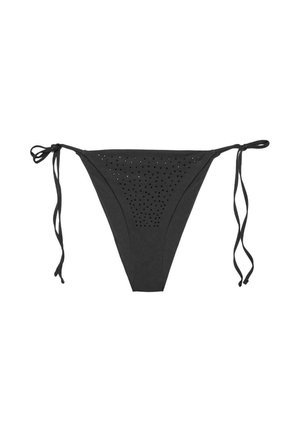 SHIMMERY BRAZILIAN BIKINI BOTTOMS - Bikini pezzo sotto - black