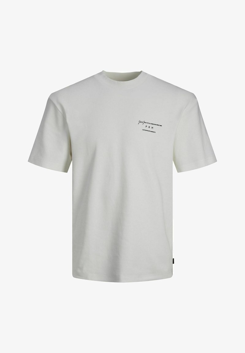 Jack & Jones PREMIUM JPRBLASANCHEZ CREW NECK - Camiseta estampada - snow white
