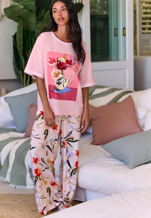 B by Ted Baker, REGULAR FIT - PINK FLORAL T-SHIRT & PYJAMAS SET - Pidžaamakomplekt - pink floral