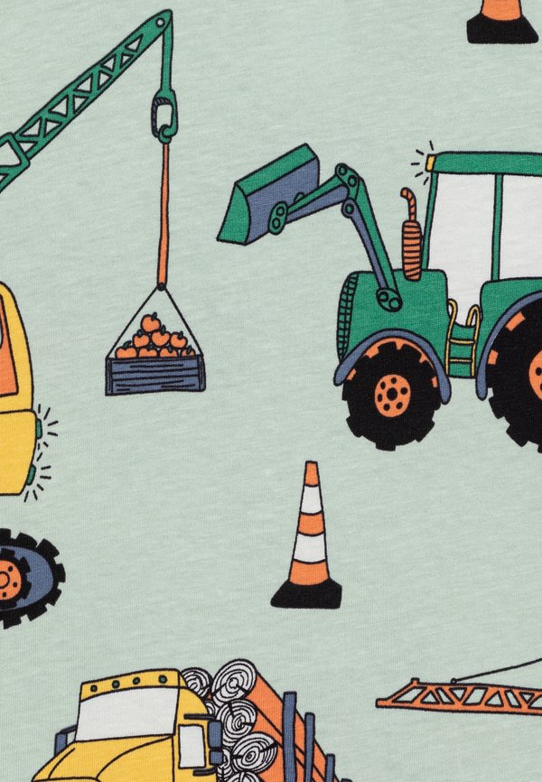 WORKING VEHICLES - Print T-shirt - light dusty turquoise3