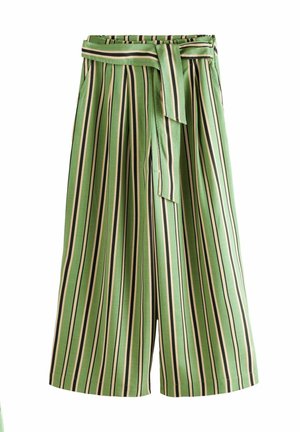 PETITE FIT - WAIST WIDE - Hlače - green stripe