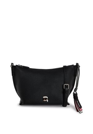 IKON GRAINY ZIP SHOULDER BAG - Skuldertasker - black