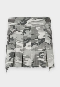 SKIRT - Jupe trapèze - green/grey