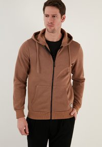 Buratti Felpa con zip - light brown