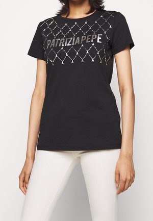 T-shirt med print - black