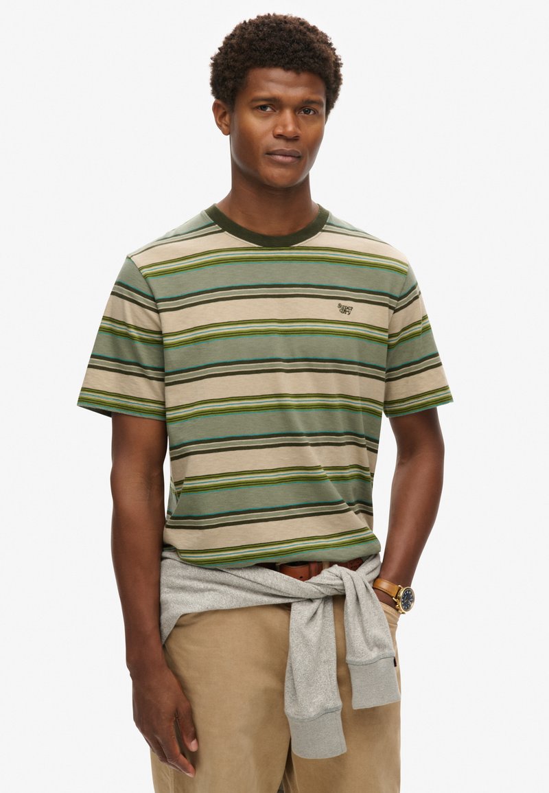Superdry & Co RELAXED FIT - T-shirts print - green stripe