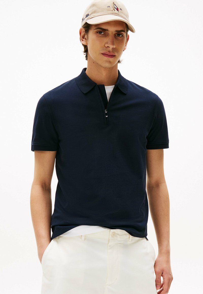 Tommy Hilfiger LONG SLEEVE - Polo shirt - navy blue