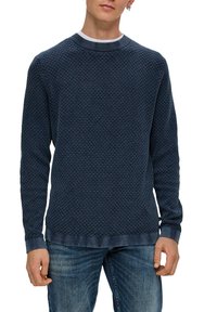 QS MET GARMENT WASH - Trui - tiefblau
