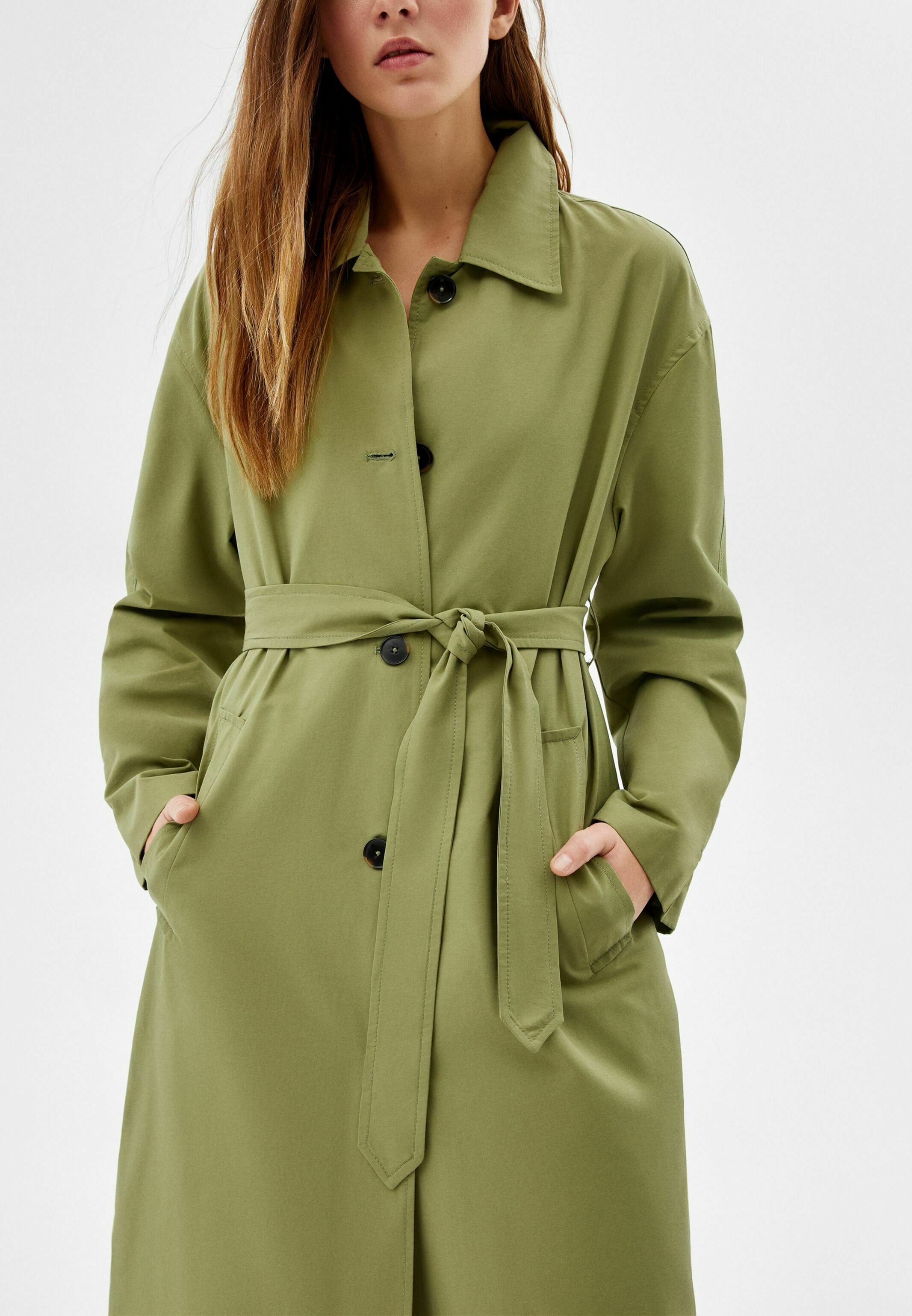 Bershka Trenchcoat - khaki - Zalando.de