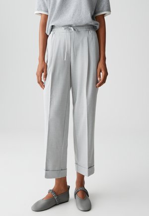 MID RISE CROPPED RELAXED FIT  - Trousers - hazy fog melange