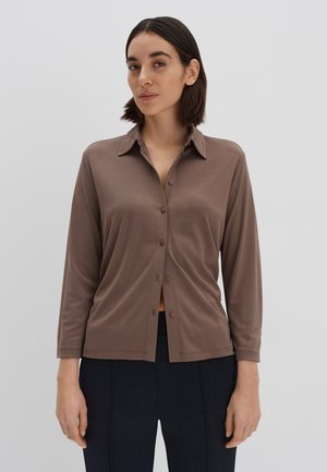 LANGARM KOLIVY - Button-down blouse - soft mocha