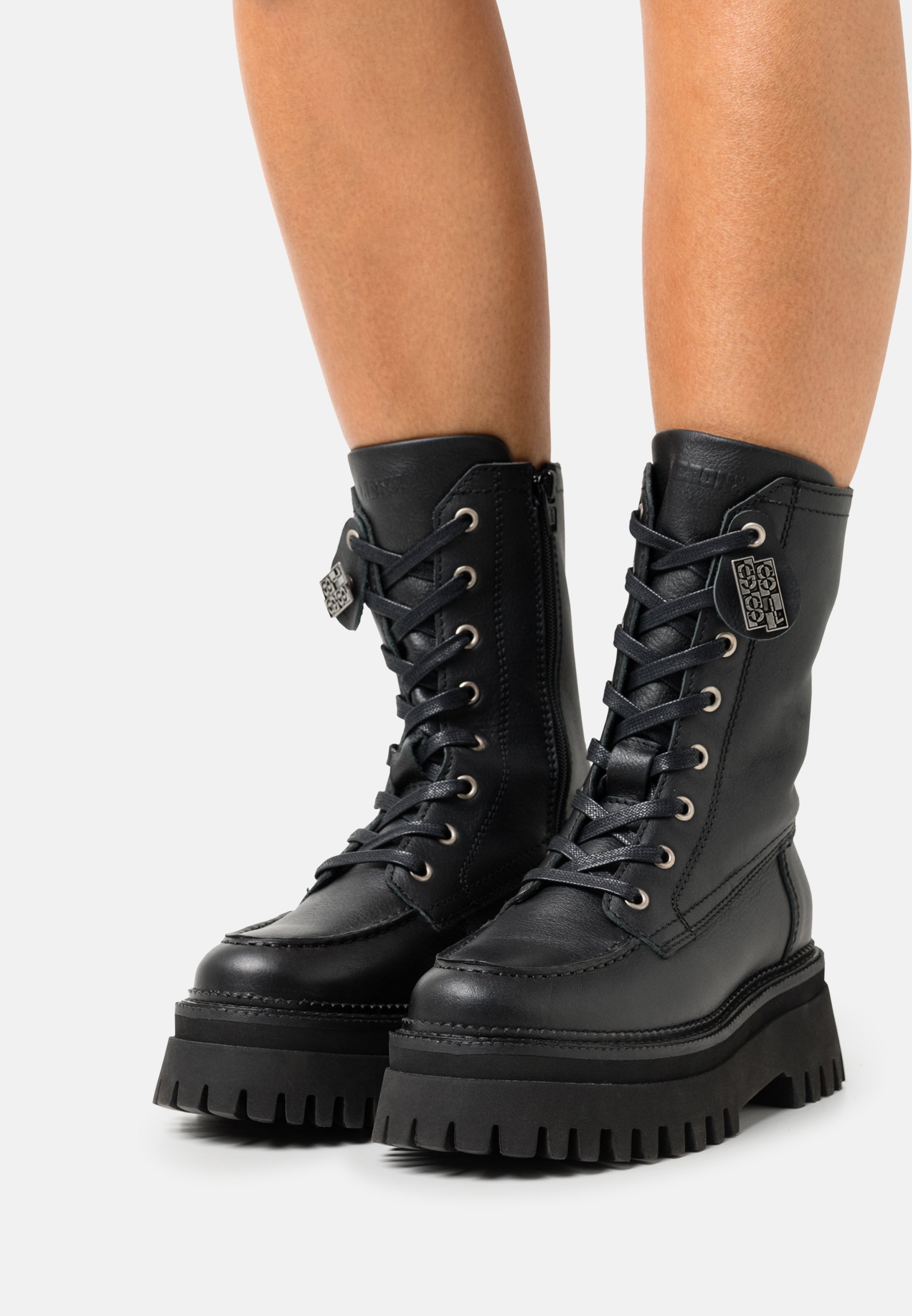 Bronx GROOVY CHUNKS - Platform ankle boots - black - Zalando.co.uk